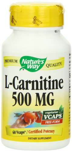 Forma L-carnitina de la naturaleza 500 MG, 60 Vcaps