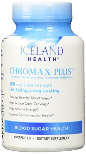 Islandia salud Chromax Plus - 60 cápsulas (500 Mcg) fuerza Ultra
