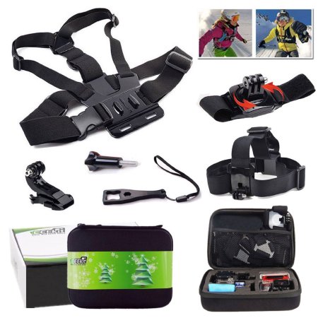 EEEKit deporte al aire libre 7in1 paquete accesorio Kit para GoPro HERO 5 4 3 2 3 + 1 Sesión LCD / SJCAM Sj4000 Sj5000