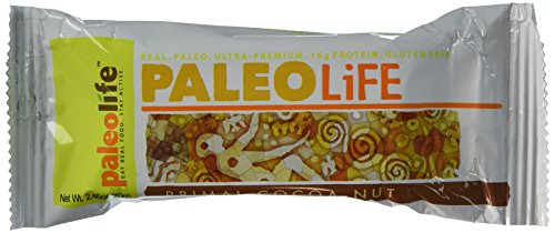 PaleoLife barras de Paleo - sin GLUTEN soja/lácteos! (Caja de 8 Extra-Large Premium Paleo bares) - sabor de cacao Primal-tuerca