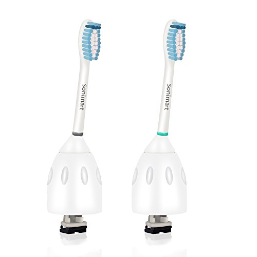 Sonimart Premium Ultra suave sensible recambio cepillo de dientes cabezas 2-pack, sustituye a Philips Sonicare HX7052 serie E sensible, cabe Philips Advance CleanCare, Elite, esencia y mangos de cepillo Xtreme, OEHHA Prop 65 aprobado!