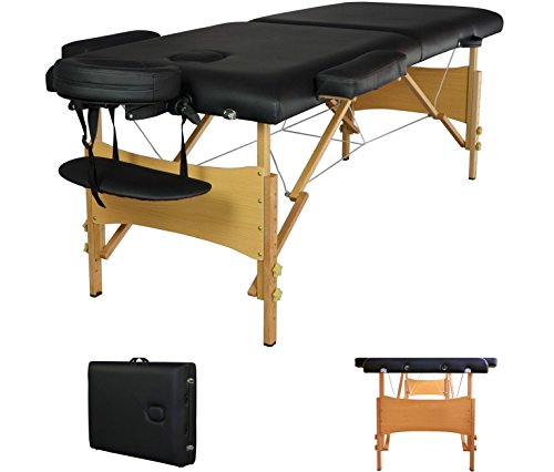 Negro masaje tabla Portable, el más destacado y paquete de mesa de masaje económico disponible en cualquier lugar, ideal para p