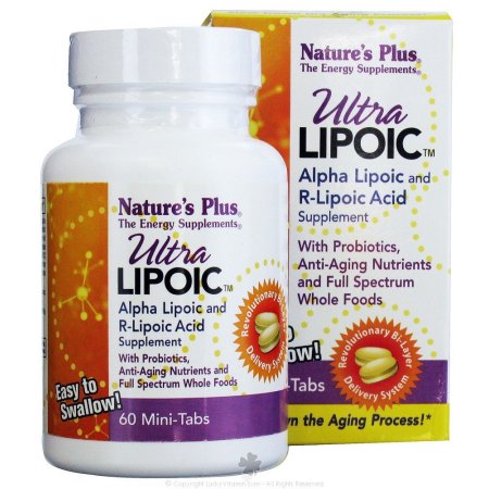 Nature's Plus - Ultra lipoico alfa lipoico y ácido R-lipoico Mini-Tabs - 60 tabletas