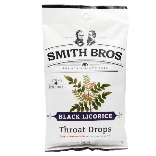 Smith Bros garganta gotas, negro regaliz 30 ea (paquete de 3)