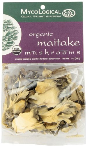Hongos Maitake orgánicos secos micológica, paquete de 1 onza