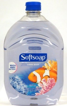 Botella de recarga de 64 onzas de líquido Softsoap mano jabón acuario serie