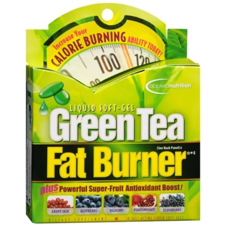 APPLIED NUTRITION té verde quemador de grasa líquidos Cápsulas Blandas de 30 geles suaves (Pack de 3)