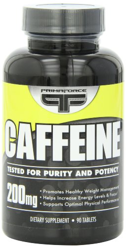 Primaforce cafeína tabletas 200 mg, frasco de 90 cápsulas