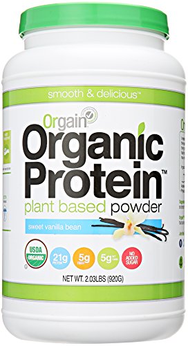 Orgain proteína orgánica vegetal polvo, vainilla, libra 2,03