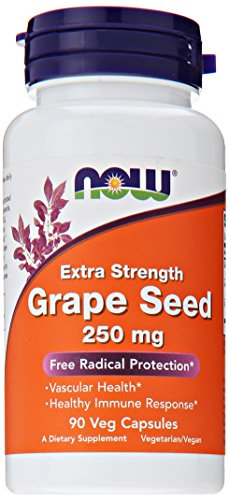 AHORA alimentos semilla de uva Extracto de 250mg, 90 Vcaps