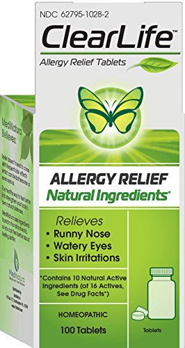ClearLife alergia alivio tabletas, cuenta 100