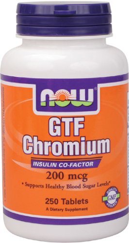 AHORA alimentos GTF cromo 200mcg, 250 comprimidos,
