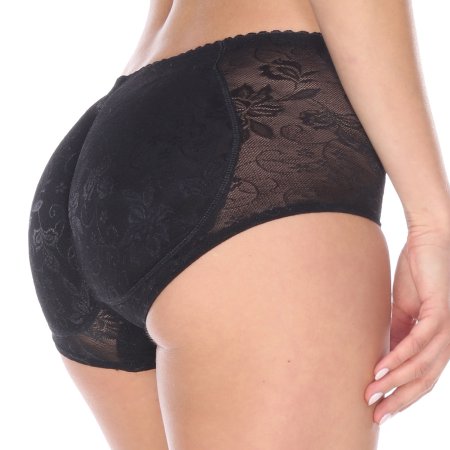 La Reve Butt Lifter acolchado Panty - Mejora de la talladora del cuerpo de las mujeres | Negro desnuda | Pequeño mediano Grande