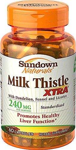 Sundown Naturals leche Thistle Xtra®--240 mg - 60 cápsulas