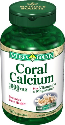 Generosidad de la naturaleza Coral calcio más vitamina D3 y magnesio, 1000mg, 120 cápsulas