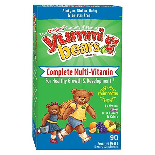 Yummi osos vegetarianos multi vitaminas y minerales para niños, 90 osos Gummy
