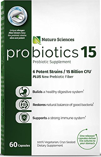 UFC 15 billones probióticos avanzado suplemento probiótico; 60 fácil de tragar cápsulas lanzadas en nitrógeno seco lleno de blisters, garantizado con cultivos vivos, 60 porciones, tiempo 1 porción por día