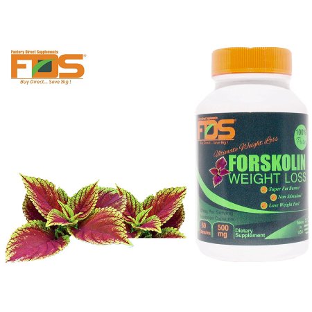 FDS Nuevo forskolina Súper Natural 100% Pure Max Pérdida de Peso Fuerza forskolina de peso rápida Veggie Suplemento 500 mg 60