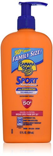 Banana barco deporte familia tamaño amplio espectro solar protector solar bloqueador - SPF 50, 12 onzas