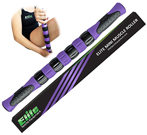 La élite de la pierna de rodillos palillo para corredores - músculo rápido alivio de músculos doloridos y firmemente la pierna y calambres - púrpura