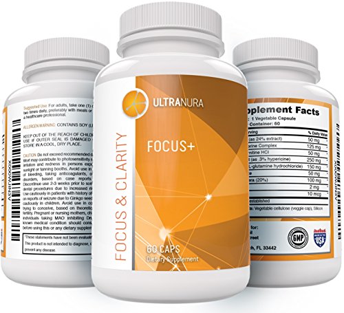 ENFOQUE + memoria Natural Booster - comprar 3 Obtén 20% de descuento | Compre 2 Obtenga un 10% - mejorar la memoria, función cerebral y la concentración - con Ginkgo Biloba, hierba de San Juan, glutamina, bitartrato de DMAE y Bacopa Monnieri