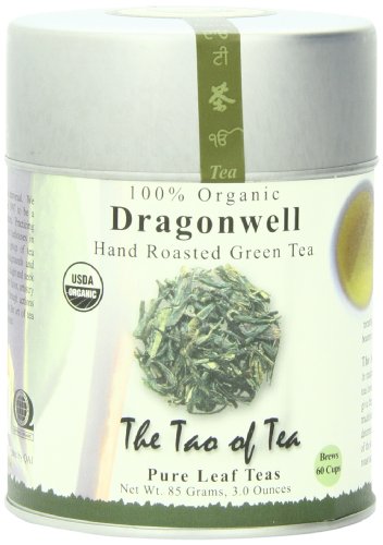El Tao del té, lata de 3 onzas de té verde, hojas sueltas, Dragonwell