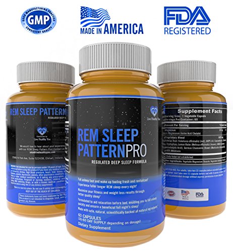 Sueño REM PatternPro hábito no formando ayuda para dormir para adultos sueño Natural ayuda suplementos Balance horario de sueño con revitalizante fórmula del sueño - dormir rápido y permanecer dormido sueño ayuda