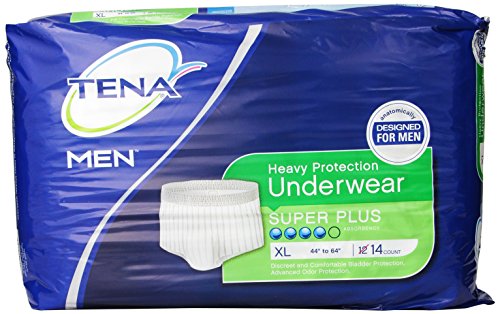 TENA para protección pesada de los hombres ropa interior, Super más absorbencia, XL, cuenta 14