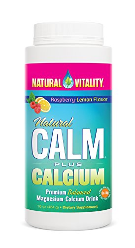 Beben de calma Natural vitalidad natural plus magnesio calcio, limón frambuesa, 16 onzas