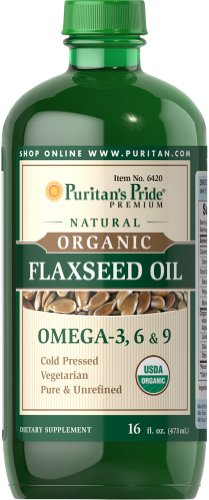 Orgullo linaza orgánico líquido de aceite-16 fl oz de Puritan