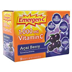 Emergen-C salud y energía Booster - Acai Berry, 30 paquetes [0,3 oz (9,2 g)]