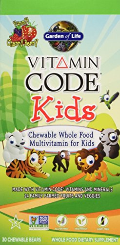 Jardín de vida vitamina código los niños, 30 masticables