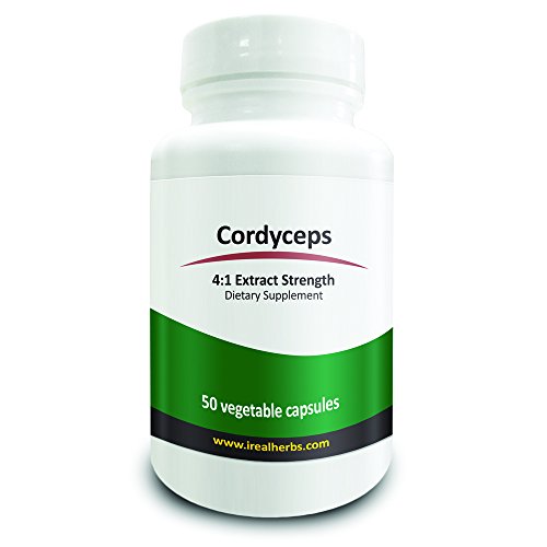 Extracto de Cordyceps - 700mg X Cordyceps extracto 4:1 igual a 2.800 Mg de puro Cordyceps - Energy Booster - vegano de 700 mg X 50 cápsulas
