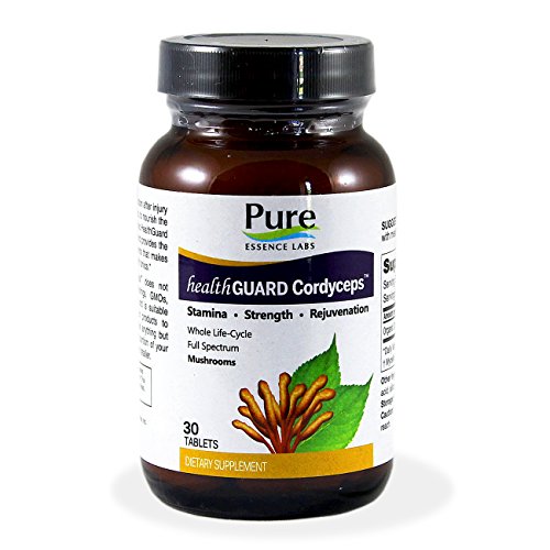 Esencia pura laboratorios HealthGuard Cordyceps - resistencia - fuerza - rejuvenecimiento - 30 tabletas