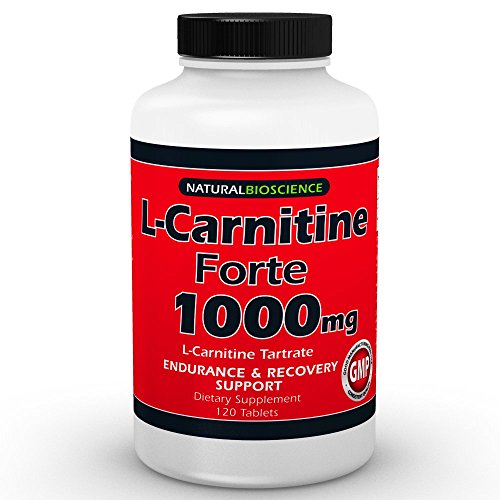 Tartrato de L-carnitina - 1000mg - 120 tabletas de doble potencia - proporciona apoyo para el metabolismo de las grasas, niveles saludables de energía, rendimiento deportivo, ejercicio de resistencia, capacidad de entrenamiento, recuperación tras el ejerc
