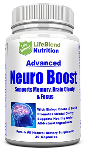 Advanced Brain Booster función de memoria, enfoque y claridad - rendimiento Mental Nootrópicos - formulado por el médico proporcionar la mezcla de DMAE, Ginkgo Biloba, Bacopa Monnier, hierba de San Juan y la L-glutamina