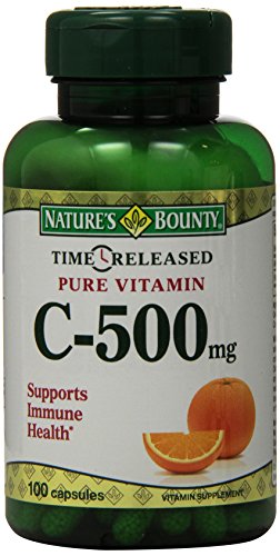 Bounty vitamina de la naturaleza C, 500mg, liberación de tiempo, 100 cápsulas