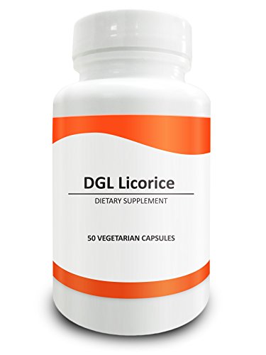 DGL regaliz 500mg - contiene 10% Glycyrrhiza Glabra raíz - apoya la función digestiva y respiratoria - vegano de 500 mg X 50 cápsulas