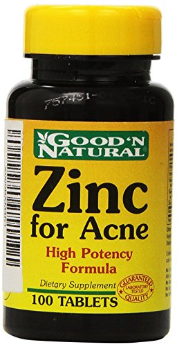 Zinc para el acné - 100 tabs,(Good'n Natural)