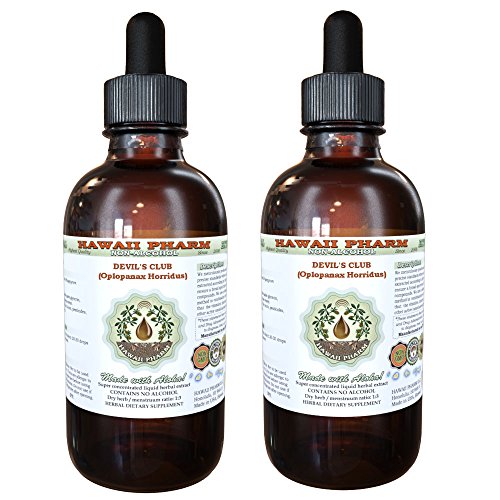 Club de diablo del club líquido extracto del diablo (horridus de Oplopanax) seca raíz corteza Glycerite Hawaii Pharm Natural Herbal suplemento 2 x 4 oz