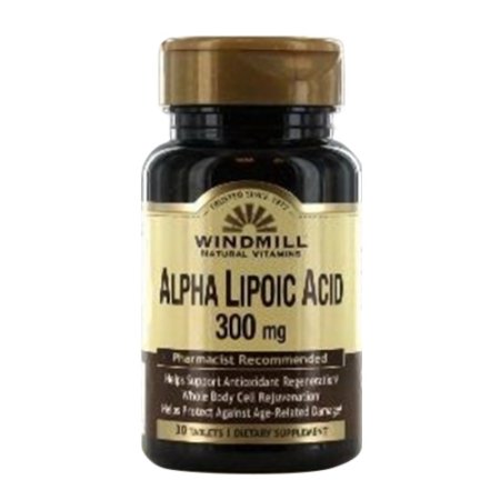 Molino de viento Alpha Lipoic Acid 300 mg comprimidos de liberación temporizada - 30 Ea