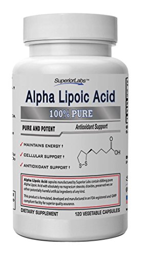 #1 alfa lipoico - potente 600mg, 120 cápsulas vegetales - Made In USA, 100% garantía de devolución de dinero