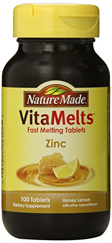 Nature Made Vitamelts Zinc tabletas, miel limón, cuenta 100