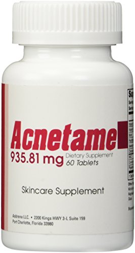 Addrena Acnetame 935,81 mg suplemento dietético de cuidado de la piel, 60 comprimidos