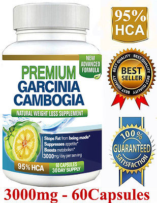 Pure Garcinia Cambogia Extract Premium 95% HCA Weight Loss Diet Pills Fat Burner