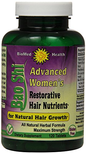 Salud Biomed avanzados Bao Shi Femenil restauradora de cabello nutrientes cápsulas, 120 cuenta