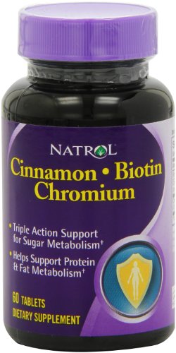 Natrol canela cromo biotina comprimidos, 60-Conde