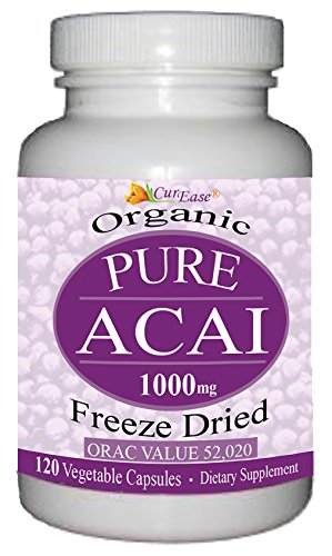Pura liofilizado orgánico Acai Berry cápsulas - 1000 Mg, 120 Caps de Veggie