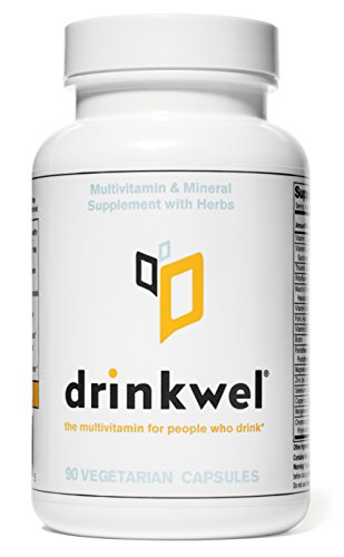 Drinkwel para las resacas, apoyo de hígado y la reposición de nutrientes (90 cápsulas vegetarianas con cardo de leche orgánica, n-acetil cisteína, ácido alfa lipoico y DHM) (1 botella)