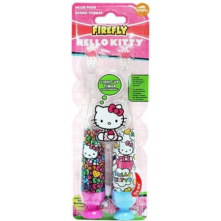 Firefly Hello Kitty Light-Up Timer cepillo de dientes, suave, 2 cuentan